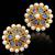 Traditional south INDIA Stone Pearl Kundan bollywood studs set in golden base