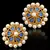 Traditional south INDIA Stone Pearl Kundan bollywood studs set in golden base