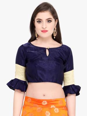 Orange Fancy Silk Semi Stitched Lehenga With Dupatta 3