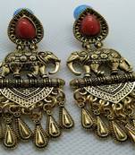 Antique Oxidised Designer Earrings