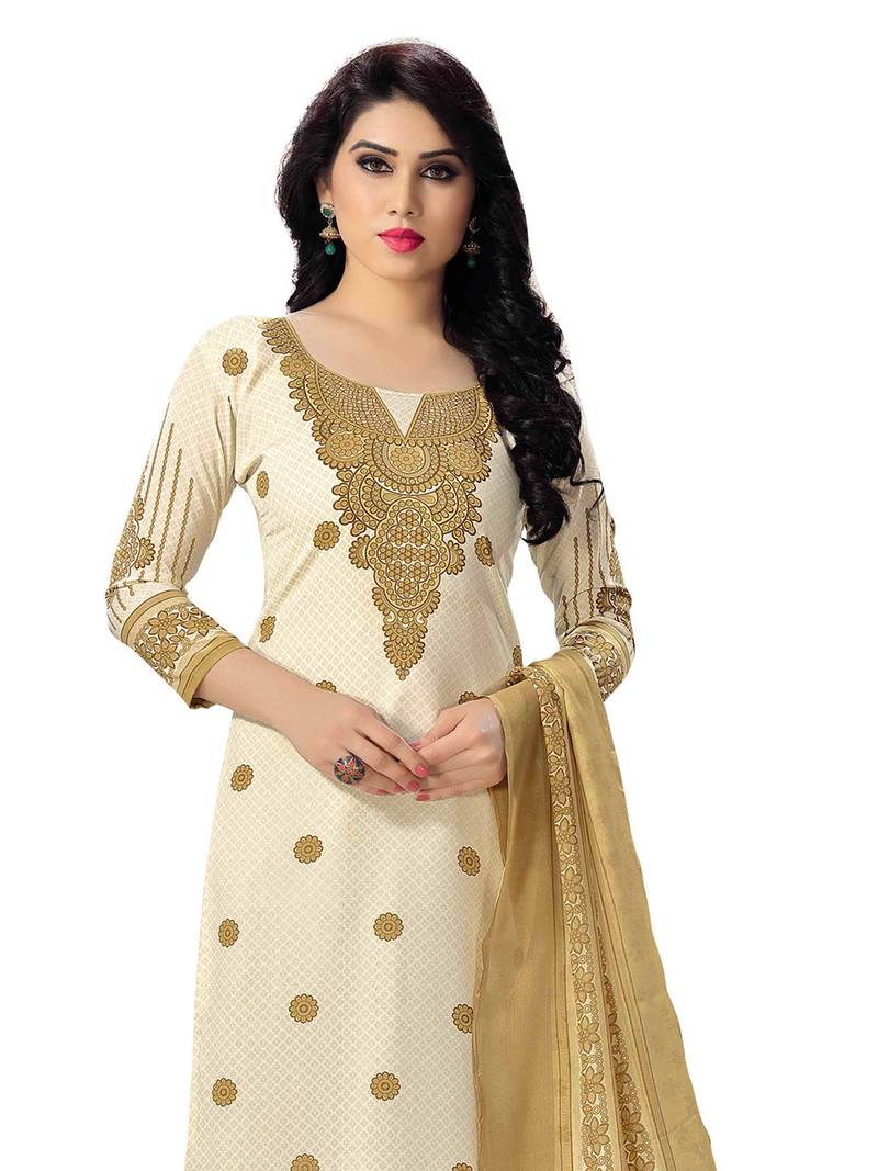 Off-White Printed Salwar Dupatta