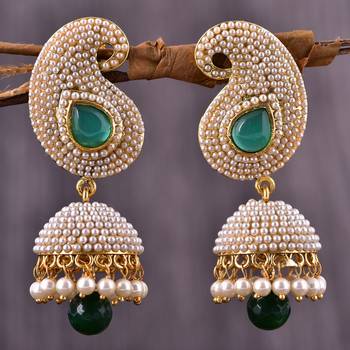 Multicolor pearl jhumkas 1