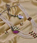 White pearl necklace-sets