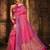 Pink woven banarasi saree with blouse
