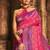 Pink woven banarasi saree with blouse