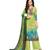 Parrot Green Glaze Cotton Printed Women's Salwar Suit With Aari Work