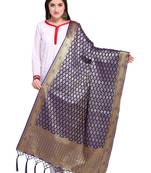 Blue Color Poly Silk Banarasi Women'S Dupatta