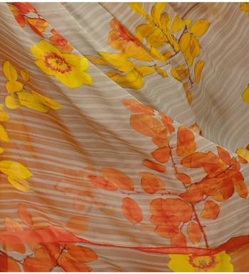 Orange Satin Cotton Printed & Embroidered Women's Palazzo Suit 6