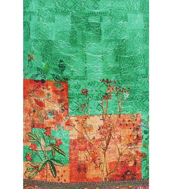 Sea Green Glaze Cotton Printed Women's Salwar Suit With Aari Work 6