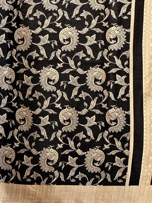 Black Color Bhagalpuri Printed Women'S Dupatta 3