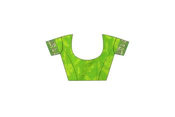 Light green bandhani saree with blouse 4