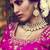 Magenta Embroidered Silk Semi Stitched Lehenga