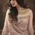 Copper embroidered net salwar with dupatta