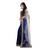 Blue Plain Net Saree With Blouse