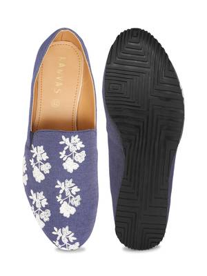 Men's Yellow TPR Sole Material Printed Moccasins Slip Ons 1