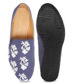 Men's Yellow TPR Sole Material Printed Moccasins Slip Ons