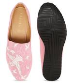 Men's Pink TPR Sole Material Printed Moccasins Slip Ons
