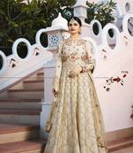 Black Embroidered Georgette Salwar With Dupatta