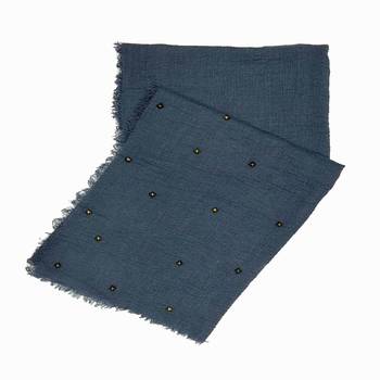 Blue Designer Crush Star Studed Islamic Hijab Headscarf 1