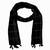 Black Designer Cotton Striped Islamic Hijab Headscarf
