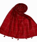 Maron Most Sold Plain Grid Islamic Hijab Headscarf