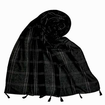 Black Most Sold Plain Grid Islamic Hijab Headscarf 1