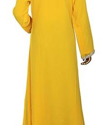 Yellow Embroidered Georgette Islamic Kaftans With Zari & Stone Work