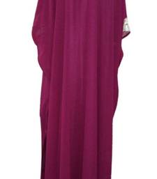 Magenta Embroidered Georgette Islamic Kaftans With Zari & Stone Work