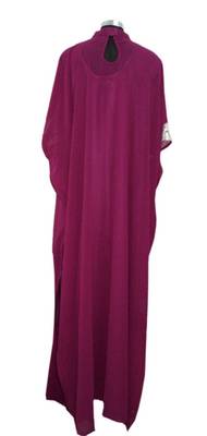 Magenta Embroidered Georgette Islamic Kaftans With Zari & Stone Work 2