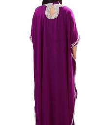 Light Purple Embroidered Georgette Islamic Kaftans With Zari & Stone Work