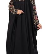 Black Embroidered Georgette Islamic Kaftans With Zari & Stone Work