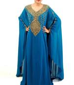 Phirozy Embroidered Georgette Islamic Kaftans With Zari & Stone Work