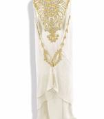 Cream Embroidered Georgette Islamic Kaftans With Zari & Stone Work
