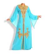 Phirozy Embroidered Georgette Islamic Kaftans With Zari & Stone Work