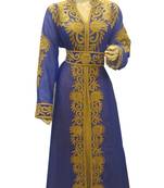 Cream Embroidered Georgette Islamic Kaftans With Zari & Stone Work