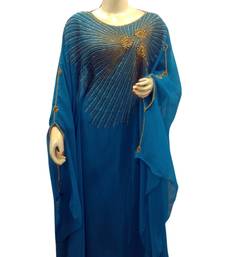Phirozy Embroidered Georgette Islamic Kaftans With Zari & Stone Work