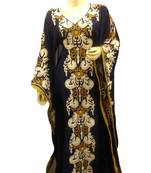 Black Embroidered Georgette Islamic Kaftans With Zari & Stone Work