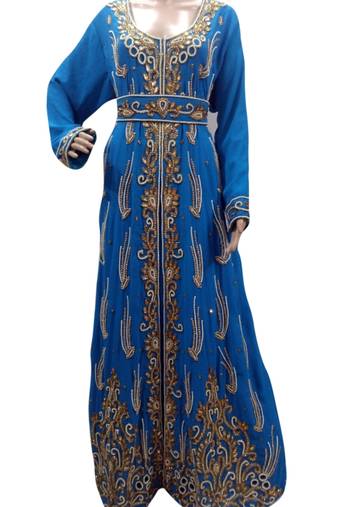 Phirozy Embroidered Georgette Islamic Kaftans With Zari & Stone Work