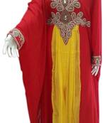 Dual Color Embroidered Georgette Islamic Kaftans With Zari & Stone Work