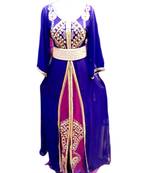 Dual Color Embroidered Georgette Islamic Kaftans With Zari & Stone Work