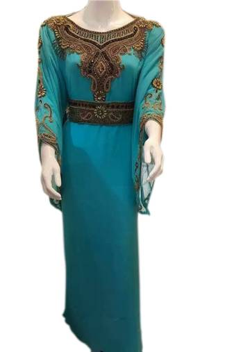 Phirozy Embroidered Georgette Islamic Kaftans With Zari & Stone Work