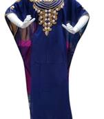 Purple Embroidered Georgette Islamic Kaftans With Zari & Stone Work