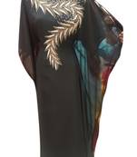 Black Embroidered Georgette Islamic Kaftans With Zari & Stone Work