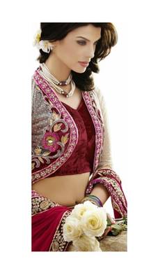 Multicolor Net Jequard And  Satin  And Dupatta  Faux Chiffon Embroidered Work Unstitched Lehenga Choli 3