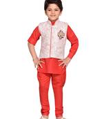 Kids Partywear Kurta Pyjama and Waistcoat Set