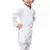 White Solid Cotton Boys Kurta Pyjama