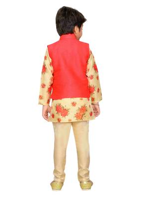 Kids Partywear Kurta Pyjama and Waistcoat Set 4