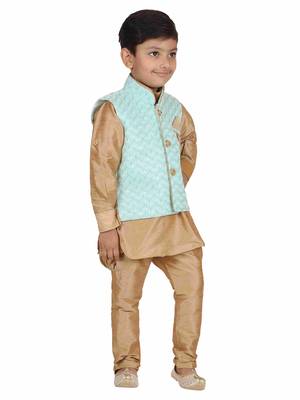 Kids Partywear Kurta Pyjama and Waistcoat Set 2