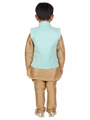 Kids Partywear Kurta Pyjama and Waistcoat Set 4