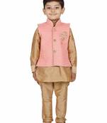 Kids Partywear Kurta Pyjama and Waistcoat Set